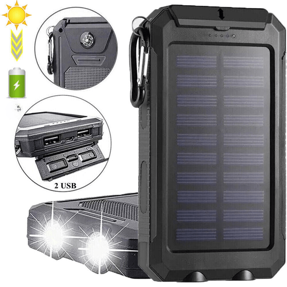 Zonnepanelen Powerbank 10000 mAh Met Waterdichte Behuizing Voor Outdoor Gebruik | Restfield