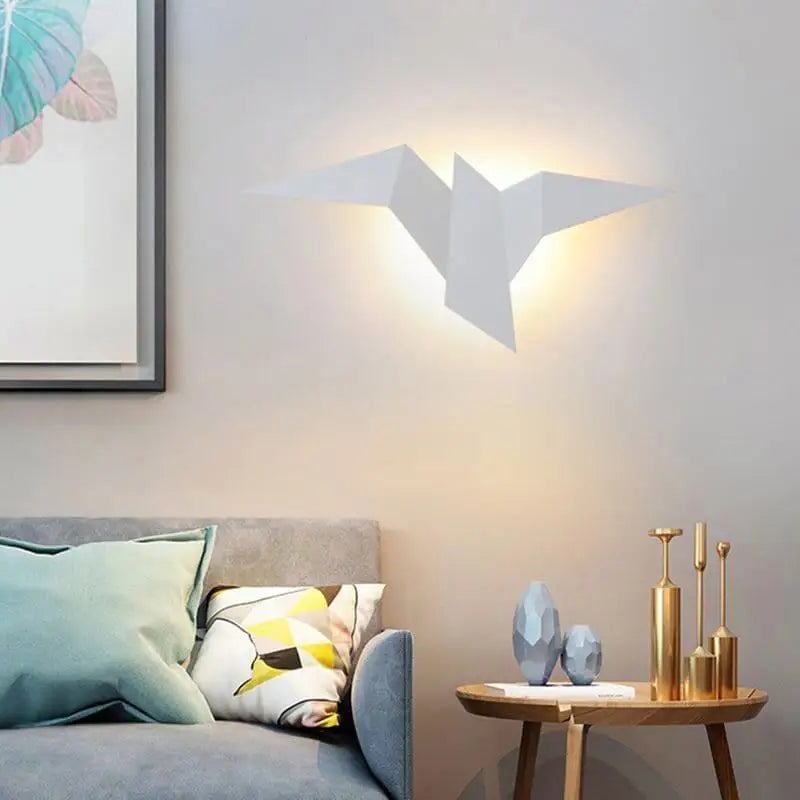 Vogel Wandlamp Led Aluminium Scandinavisch Design Zwart Wit Goud | Restfield