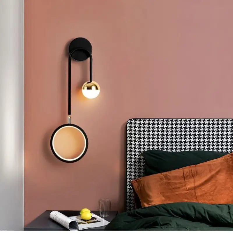 Wandlamp Scandinavisch Aluminium Zwart 48cm LED Dimbaar Modern Design | Restfield