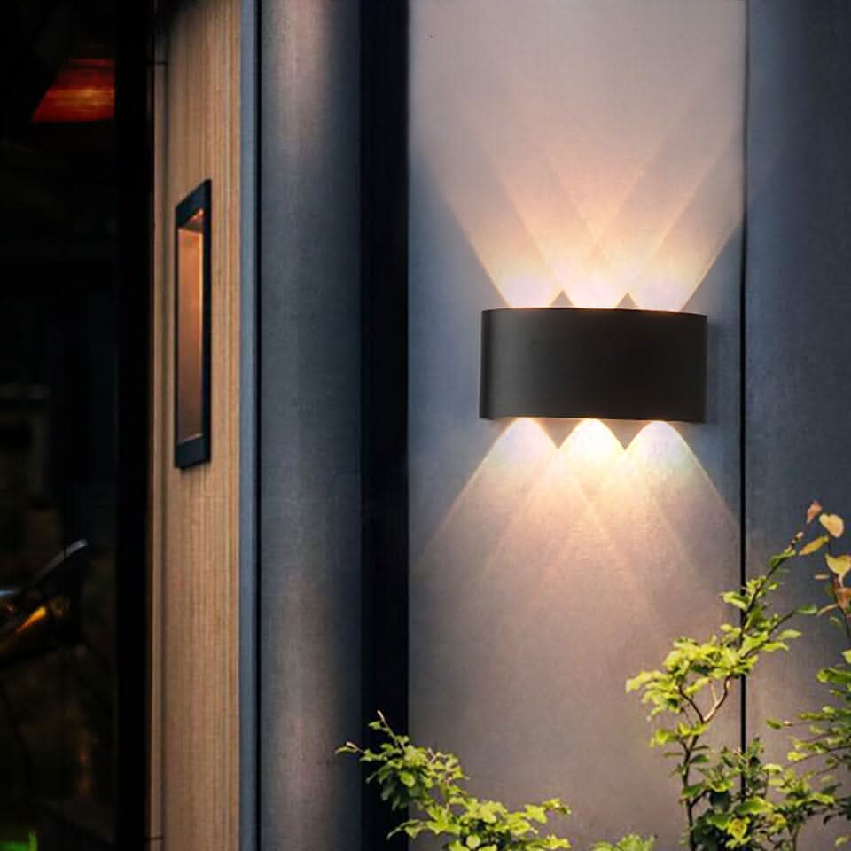 Waterdichte led buitenwandlamp met modern aluminium design en up & downlight | Restfield