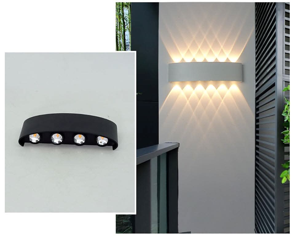 Waterdichte led buitenwandlamp met modern aluminium design en up & downlight | Restfield