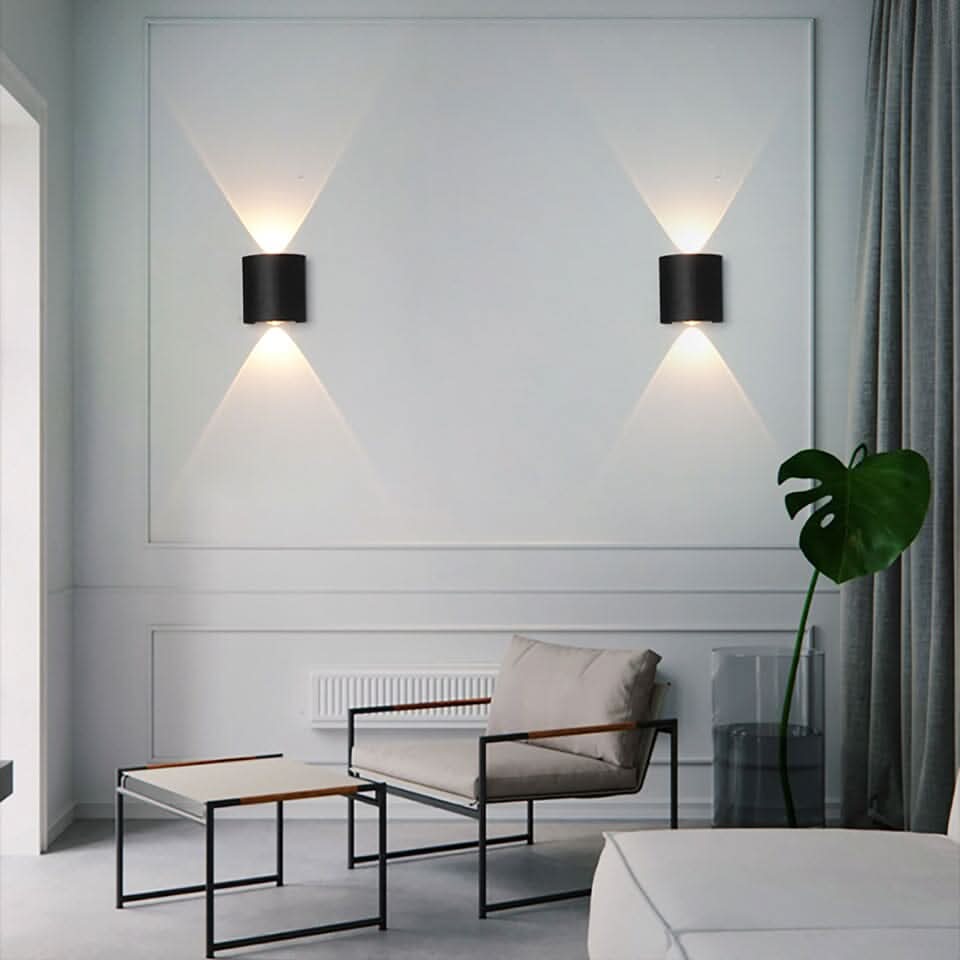 Waterdichte led buitenwandlamp met modern aluminium design en up & downlight | Restfield