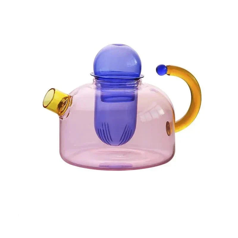 Restfield | Borosilicaat Glazen Theepot met Kopjes – Design Theeset van Hittebestendig Glas