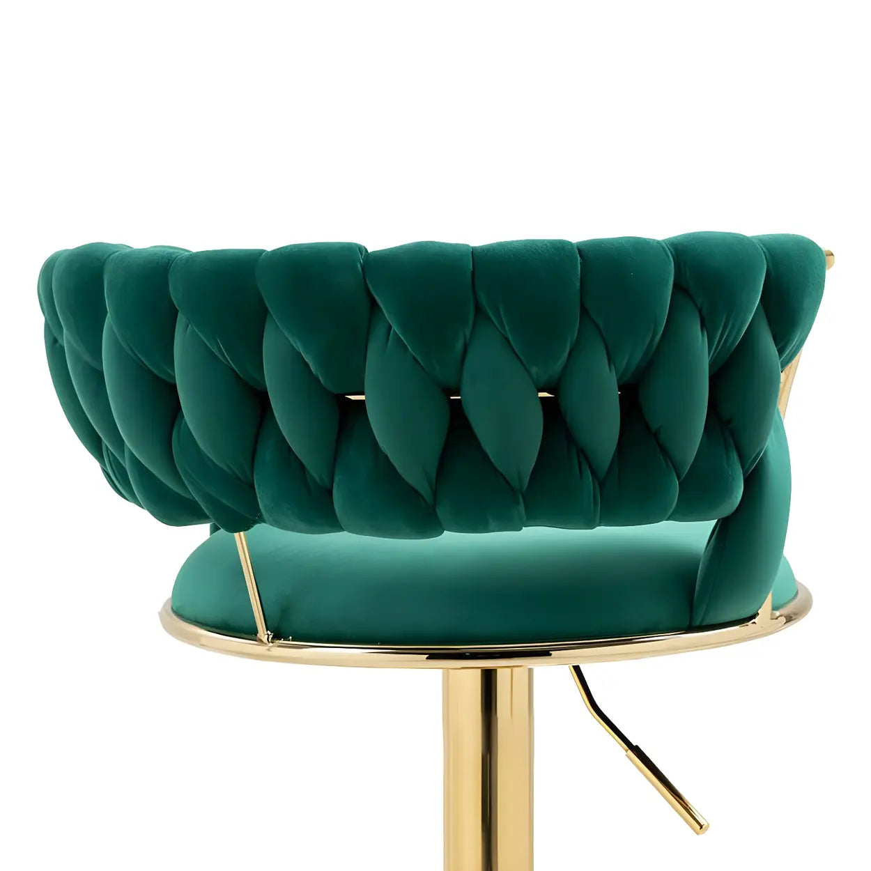 Verstelbare Draaibare Barkruk met Goudkleurig Onderstel en Ronde Zitting – Luxe Glam Design Barstoel voor Keukeneiland en Thuisbar | Restfield