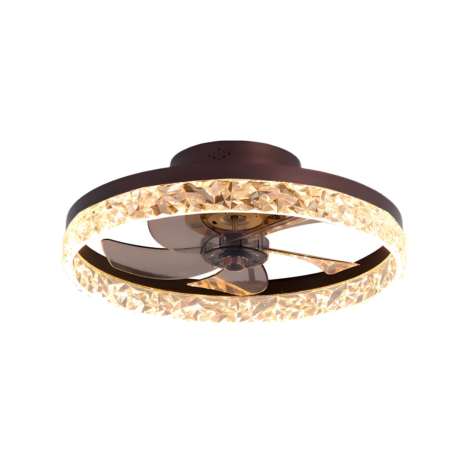 Plafondventilator met Verlichting Rond LED Dimbaar Afstandsbediening Zwart Goud Wit Modern | Restfield