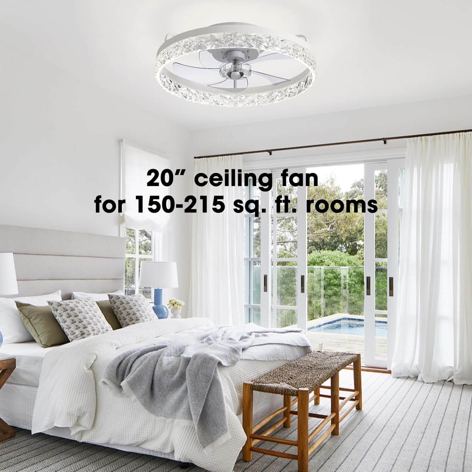 Plafondventilator met Verlichting Rond LED Dimbaar Afstandsbediening Zwart Goud Wit Modern | Restfield