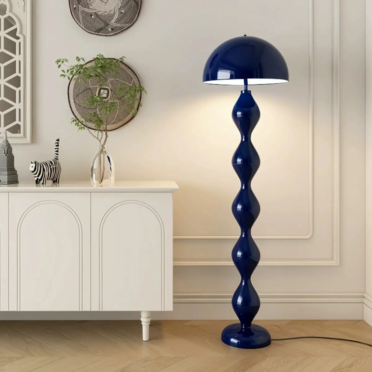 Moderne Mushroom Vloerlamp met Metalen Kap en 3 Lichtstanden – Scandinavische Design Staande Lamp met Voetschakelaar | Restfield