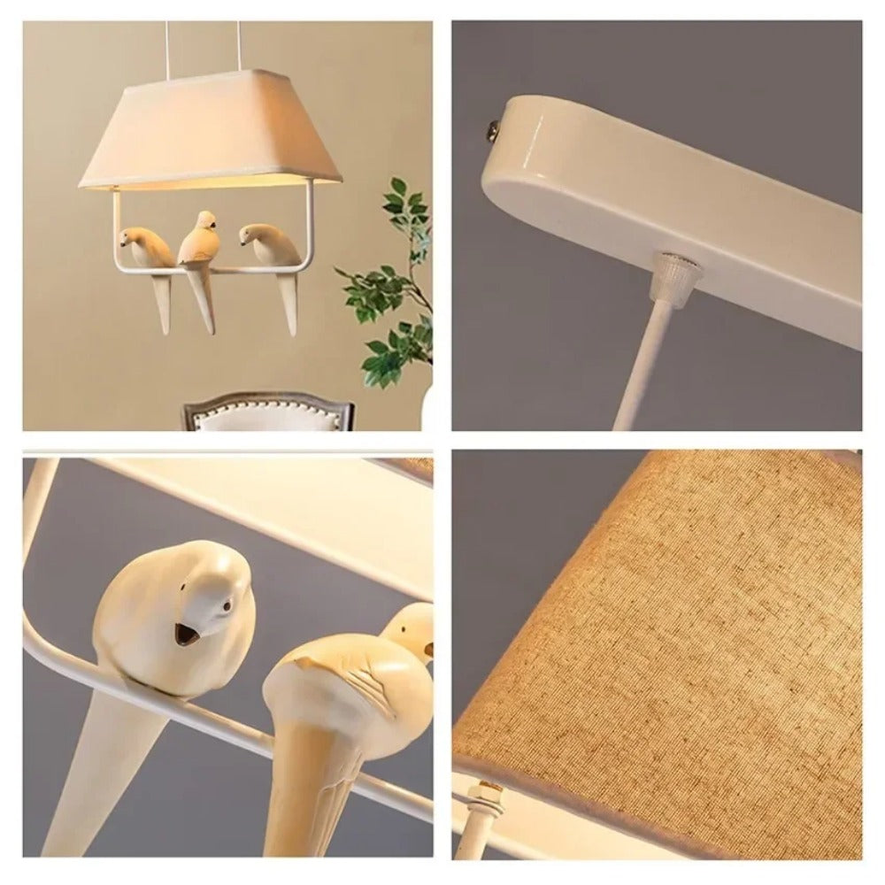 Vogel Hanglamp Met Kap Beige E27 Decoratief Woonkamer Eetkamer | Restfield