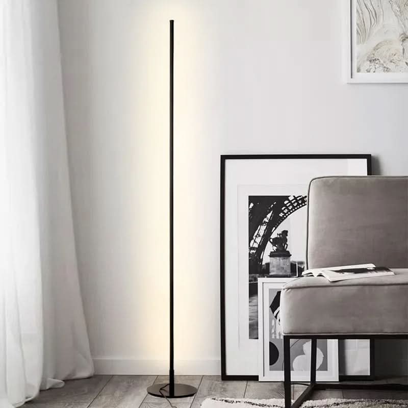 LED Vloerlamp Modern Minimalistisch Slank 140cm Metaal Zwart Warm Wit 20W Staande Lamp Woonkamer | Restfield