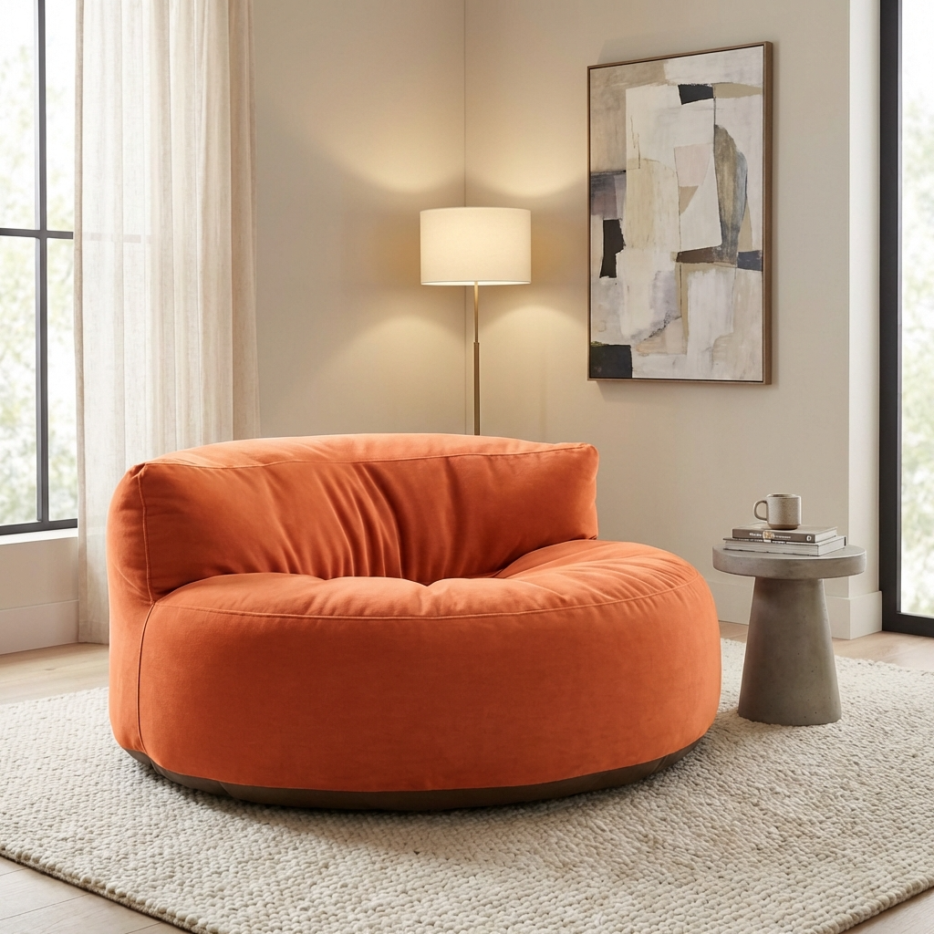 Wagrex - Zitzak Loveseat Zacht Fluwelen Stof