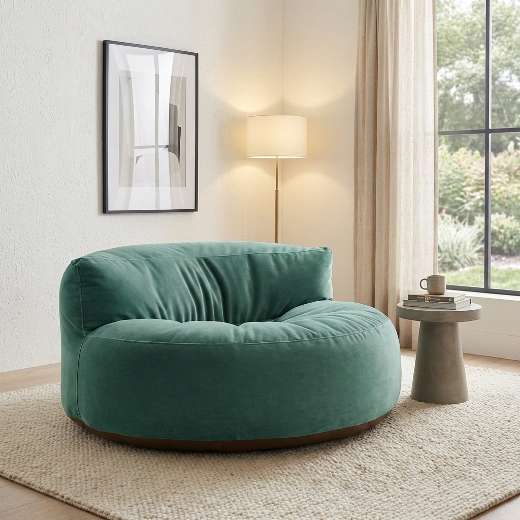 Wagrex - Zitzak Loveseat Zacht Fluwelen Stof