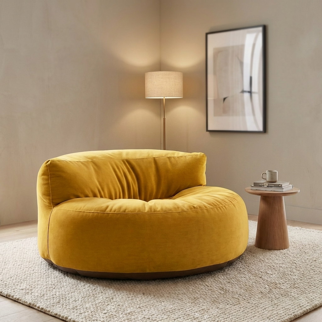 Wagrex - Zitzak Loveseat Zacht Fluwelen Stof