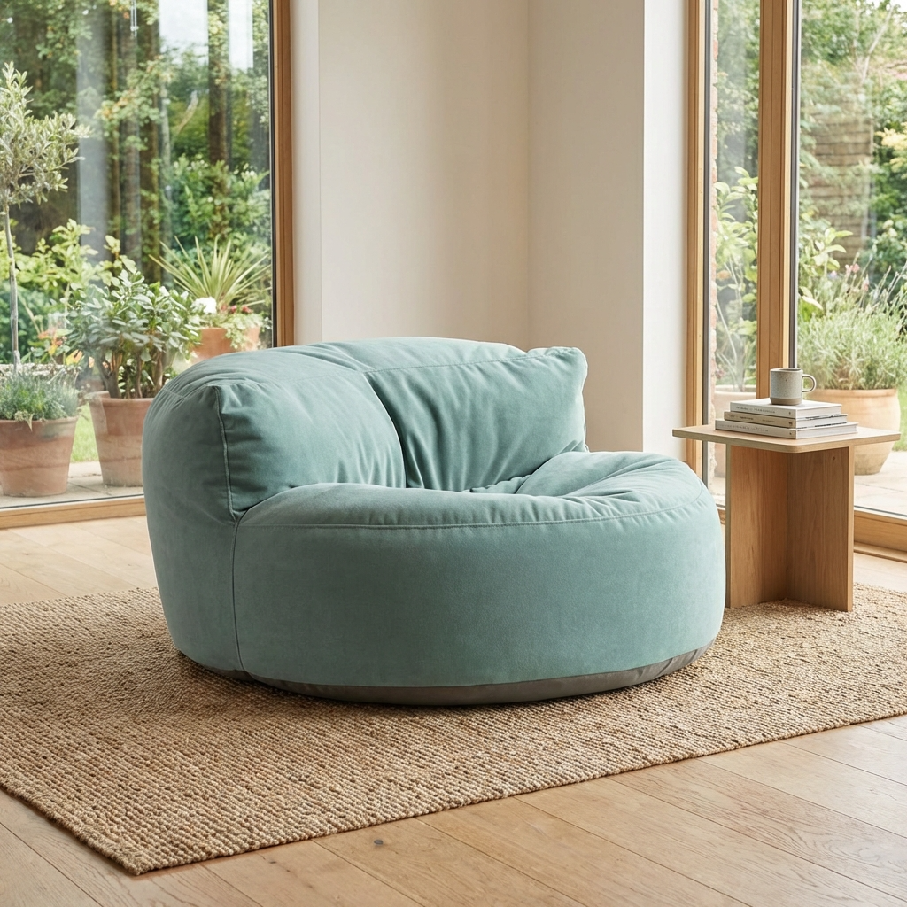 Wagrex - Zitzak Loveseat Zacht Fluwelen Stof