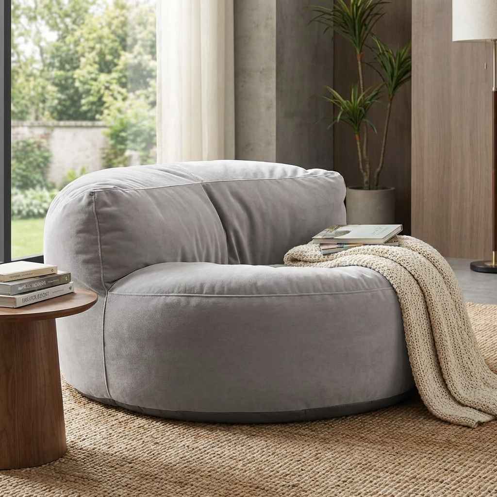 Wagrex - Zitzak Loveseat Zacht Fluwelen Stof