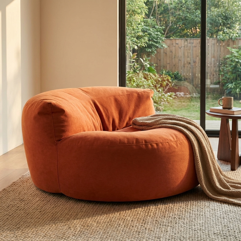 Wagrex - Zitzak Loveseat Zacht Fluwelen Stof