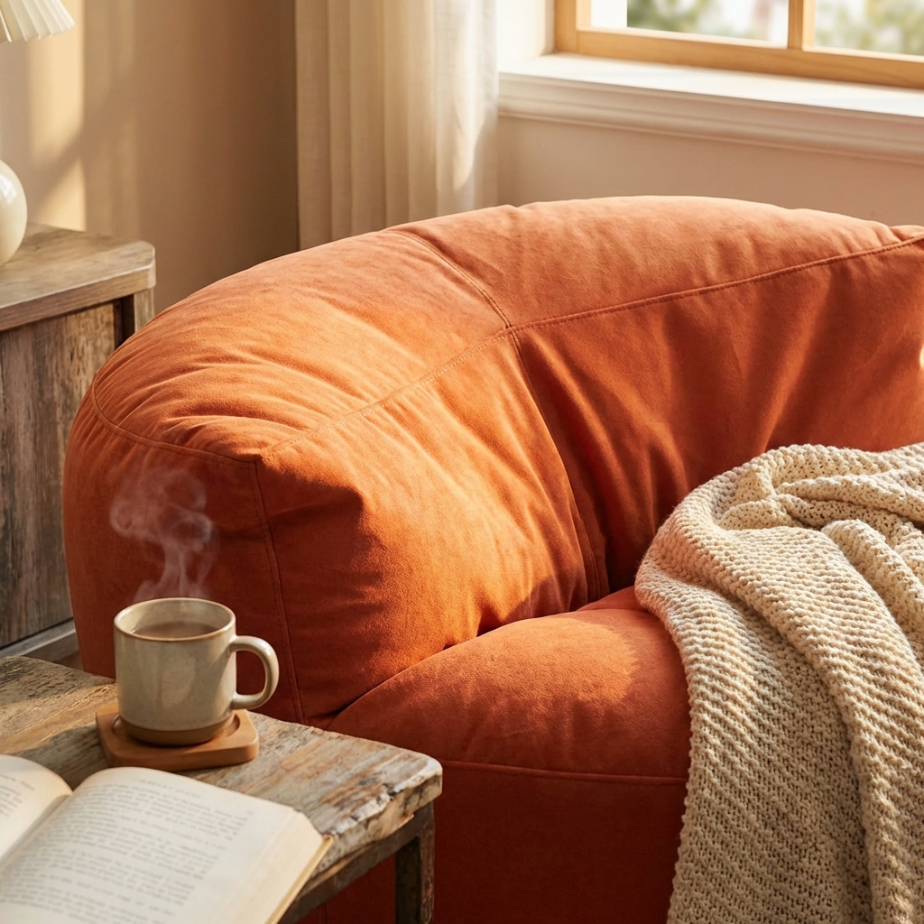 Wagrex - Zitzak Loveseat Zacht Fluwelen Stof