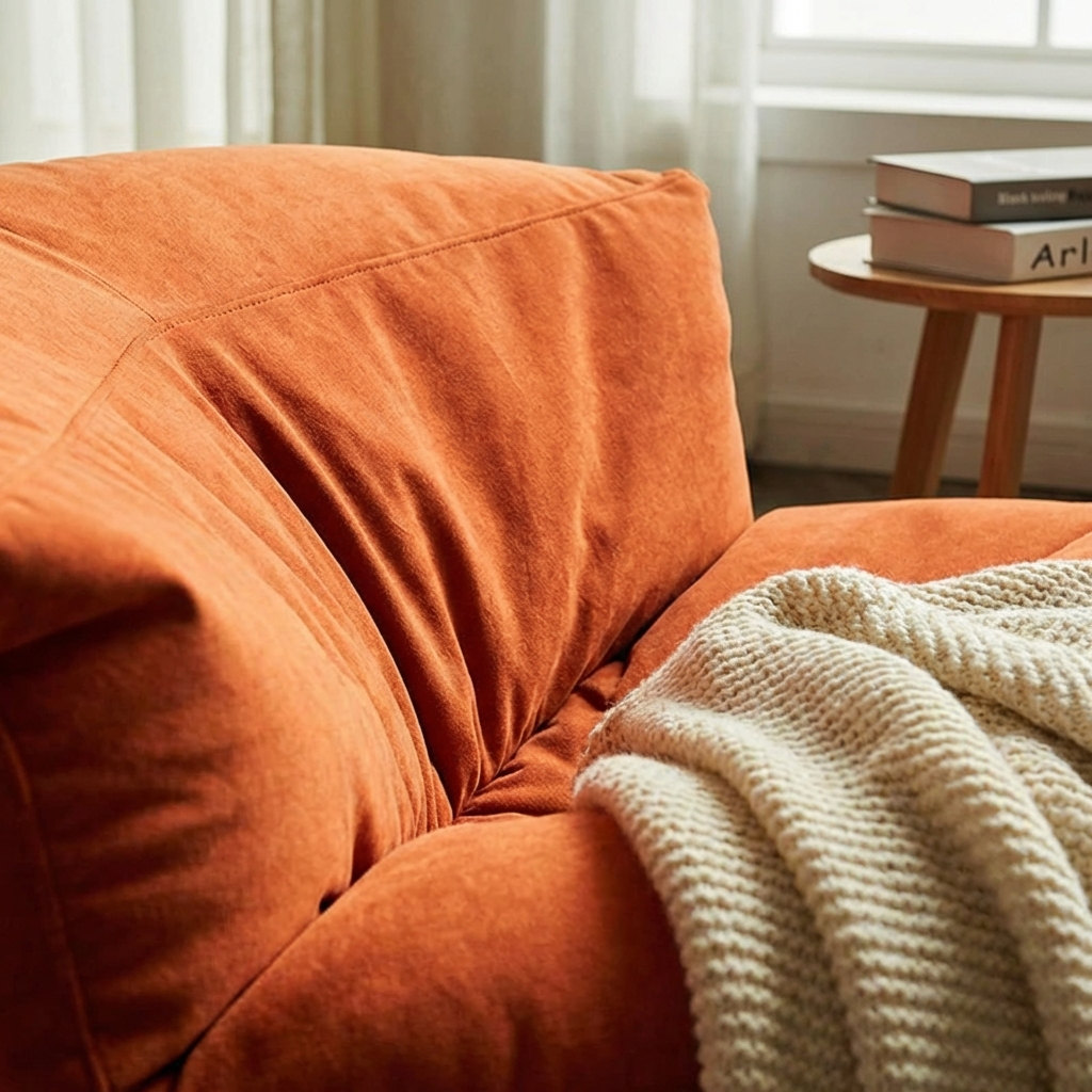 Wagrex - Zitzak Loveseat Zacht Fluwelen Stof