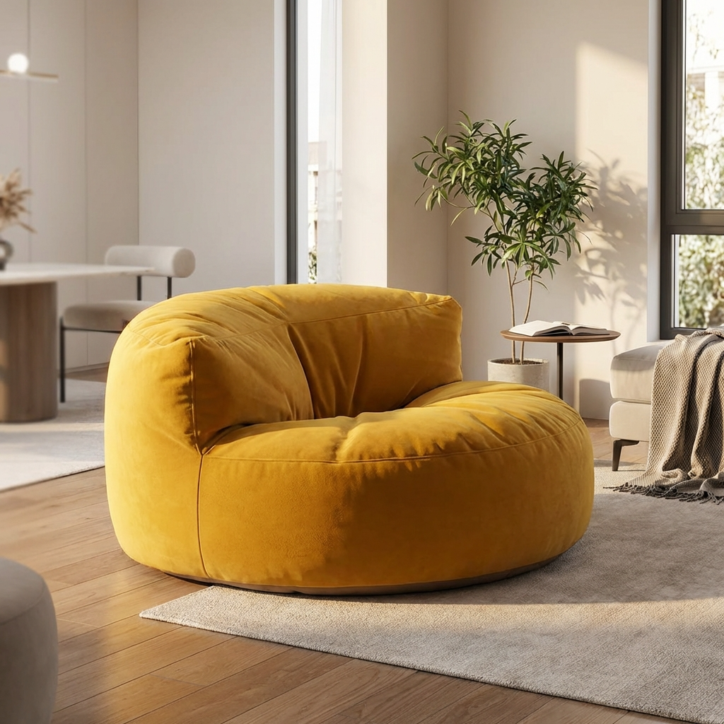 Wagrex - Zitzak Loveseat Zacht Fluwelen Stof