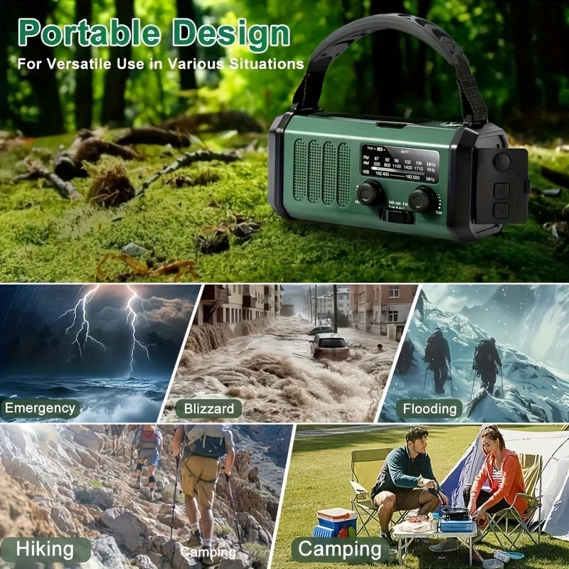 Noodradio met Zonnepaneel & Handcrank – AM/FM/NOAA Radio, Powerbank & Zaklamp | Restfield