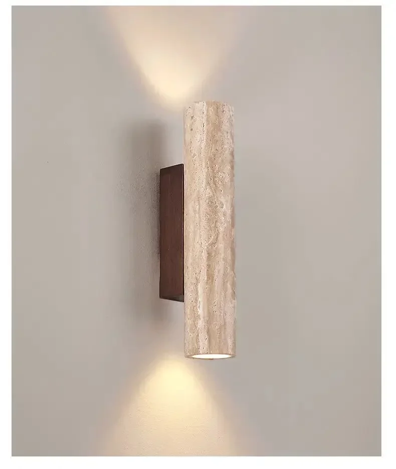 Wandlamp van Travertin – Stijlvolle LED Wandverlichting met Natuurlijk Design | Restfield