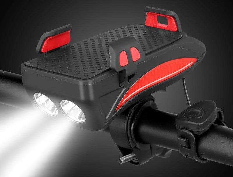 Fietslamp Telefoonhouder Powerbank 4000mAh 400 Lumen Met Claxon | Restfield