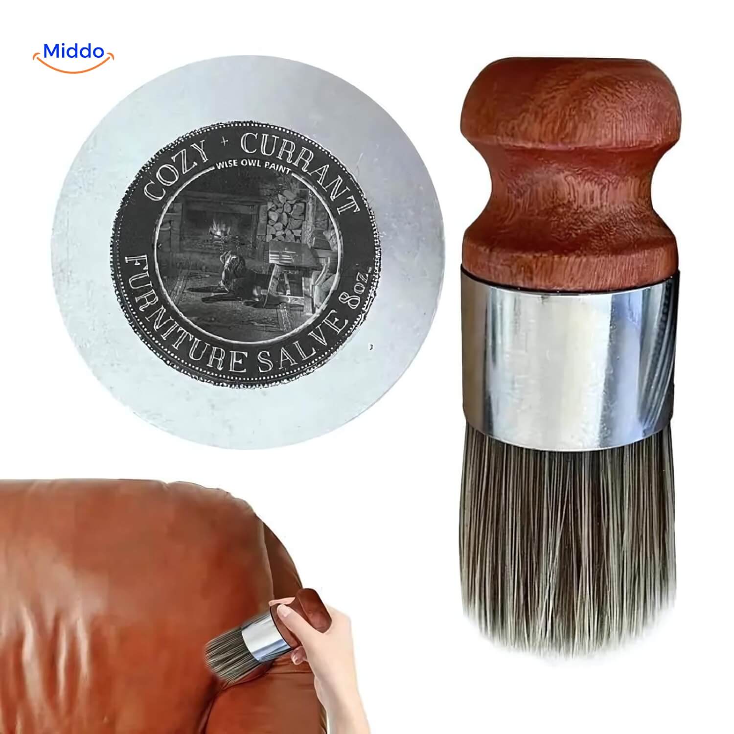 Leer en Hout Herstelbalsem met Krasverwijderaar en Applicatieborstel | Restfield