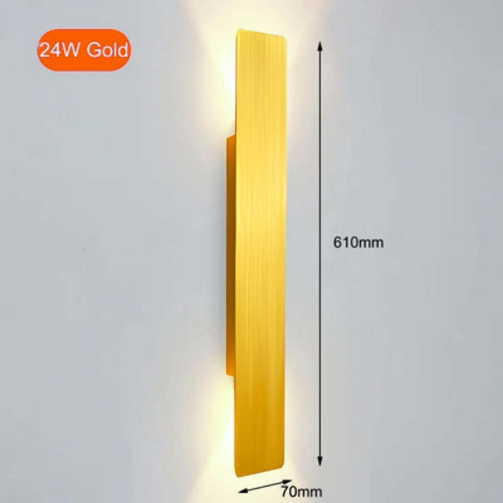 Gouden Buiten Wandlamp LED Waterdicht Aluminium Gevelverlichting Modern | Restfield