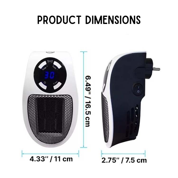 Compacte keramische elektrische heater voor snelle ruimteverwarming tot 32 m² | Restfield