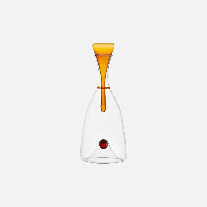 Glazen Karaf Mondgeblazen Decoratieve Stop Amber Blauw Loodvrij Vaatwasmachinebestendig Eettafel Woonkamer | Restfield