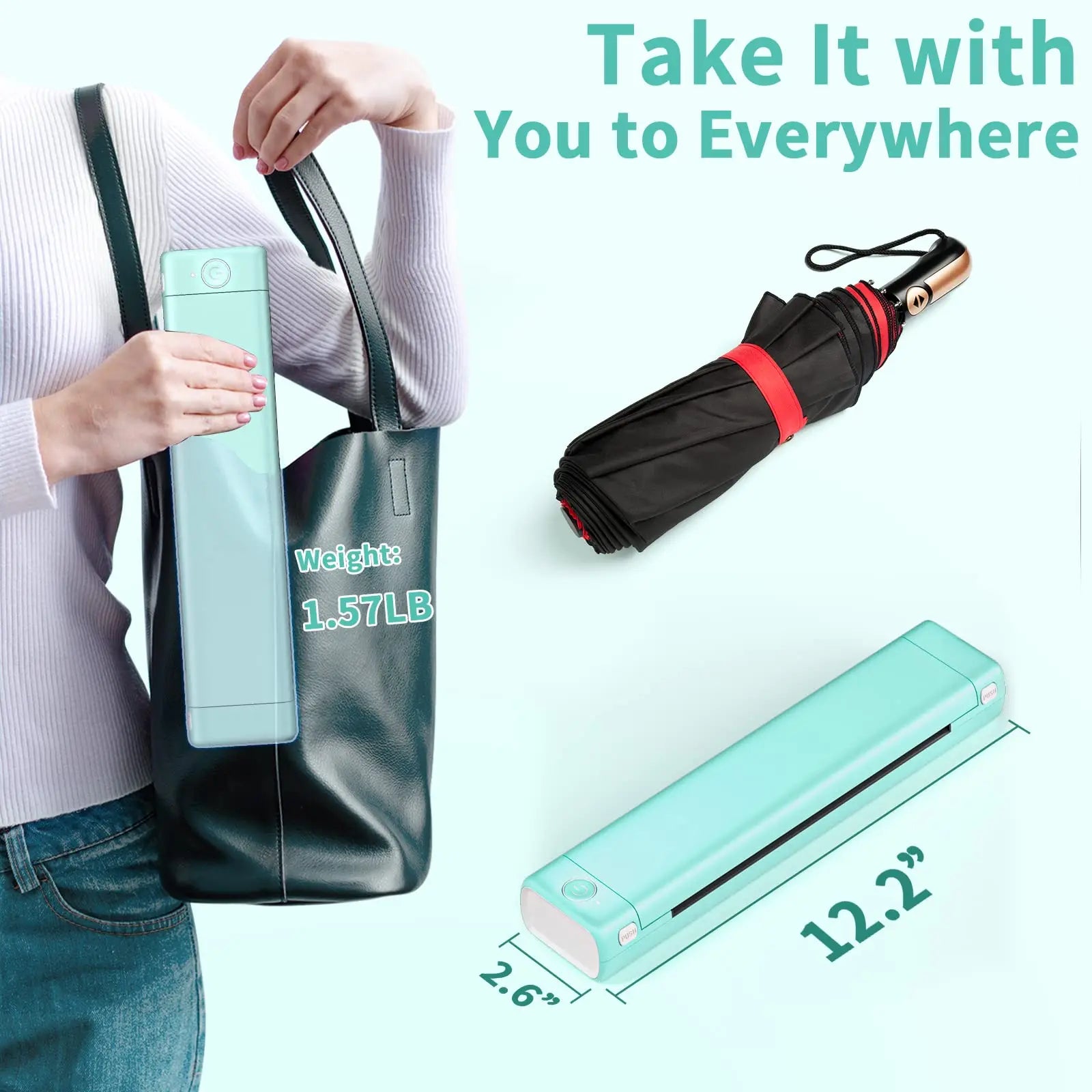 Thermische Printer Bluetooth Draadloos Inkloos Compact MK500 Mobiel Printen | Restfield