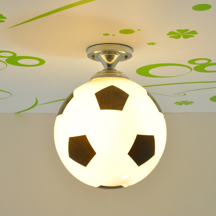 Kinderkamer Plafondlamp Voetbal Basketbal LED 30cm Glas Design | Restfield