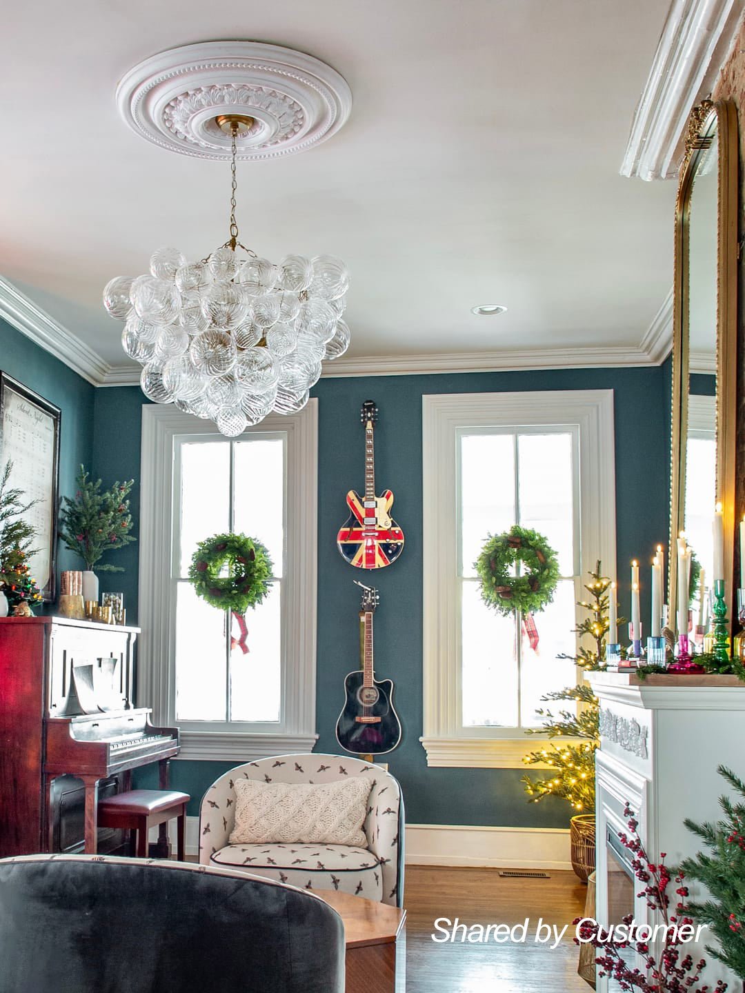 Moderne Glazen Kroonluchter met Geribbelde Bollen voor Eetkamer & Woonkamer | Restfield