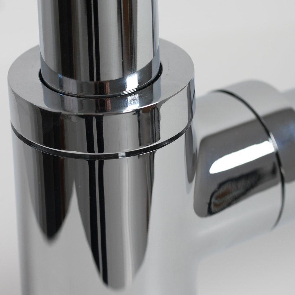 Sifon Wastafel Rond Chroom Glanzend Design Afvoer Badkamer Inkortbaar Complete Set