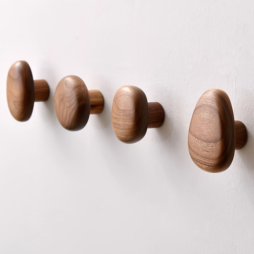Natuurlijke Houten Wandhaken met Organische Vorm – Design Wandhaken voor Hal & Badkamer