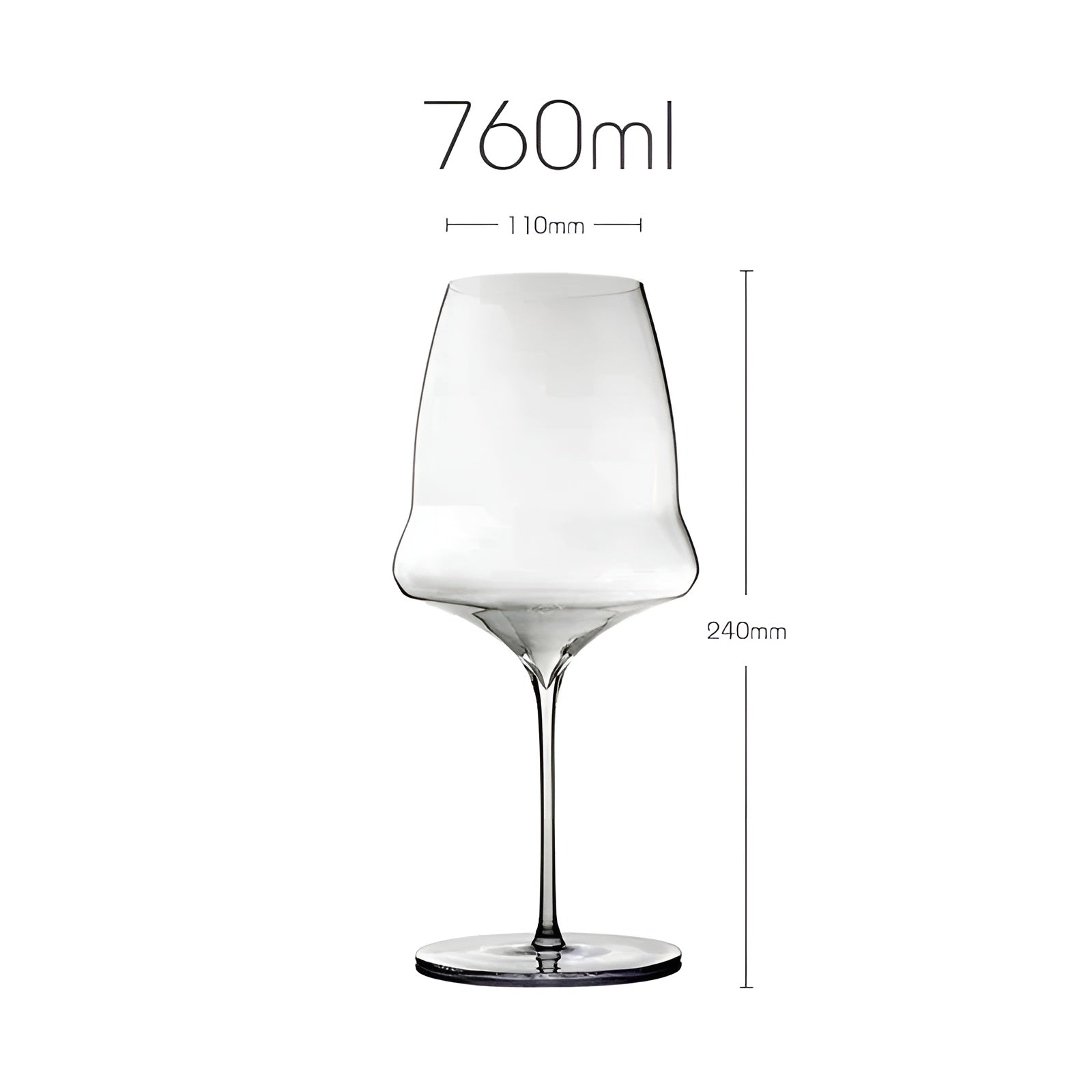 Wijnglas Kristal Dunwandig 390-760ml Champagne Glas Elegant | Restfield
