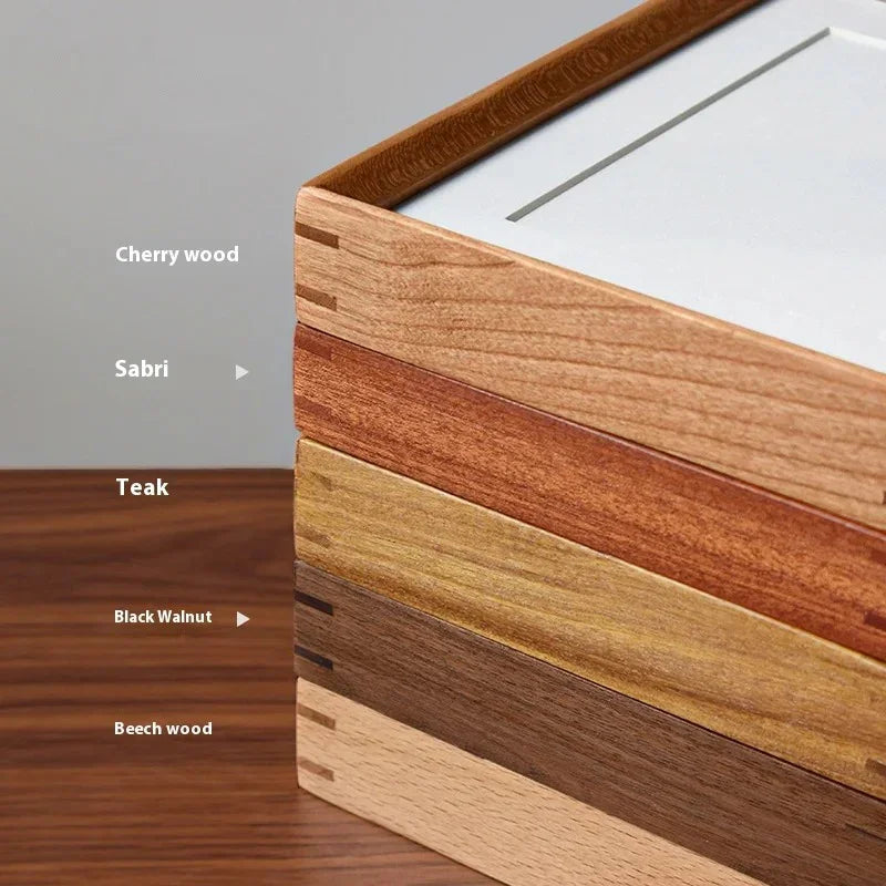 Cadre Photo Bois Massif Fait Main Format A4 Portrait Salon Photo de Mariage Vintage | Restfield