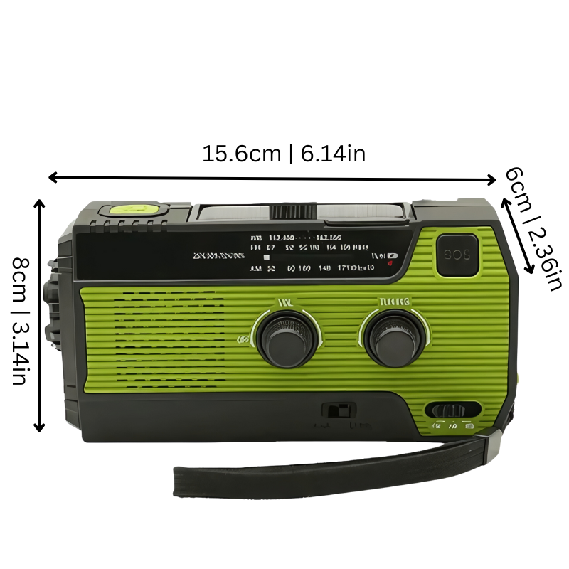 Noodradio Met Zonnepaneel Handcrank En 4000mAh Powerbank AM FM Weer Radio Met Zaklamp SOS Alarm En USB Opladen Voor Outdoor En Noodsituaties | Restfield