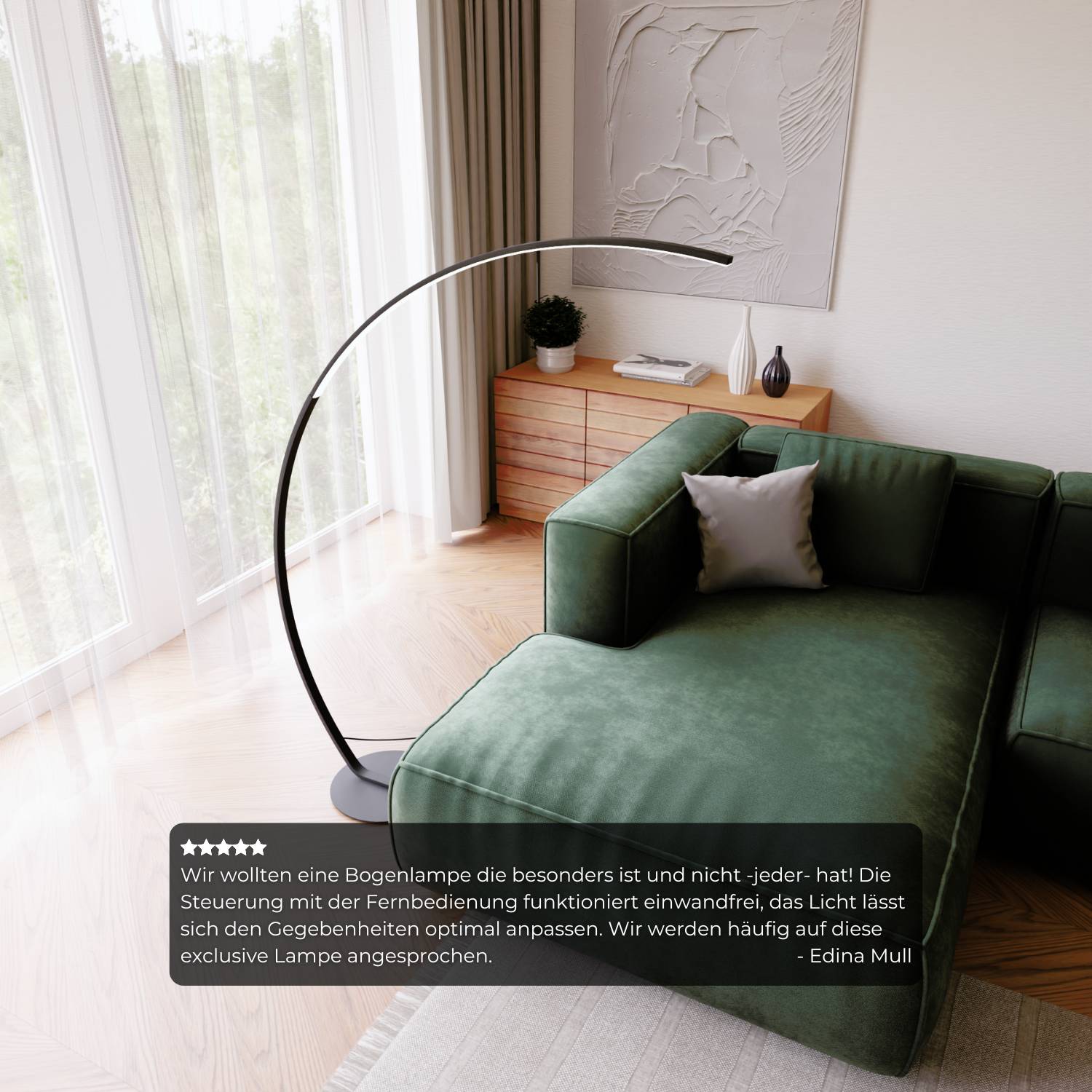 Vireon Booglamp – Minimalistische Design Vloerlamp voor Woonkamer & Leeshoek | Restfield