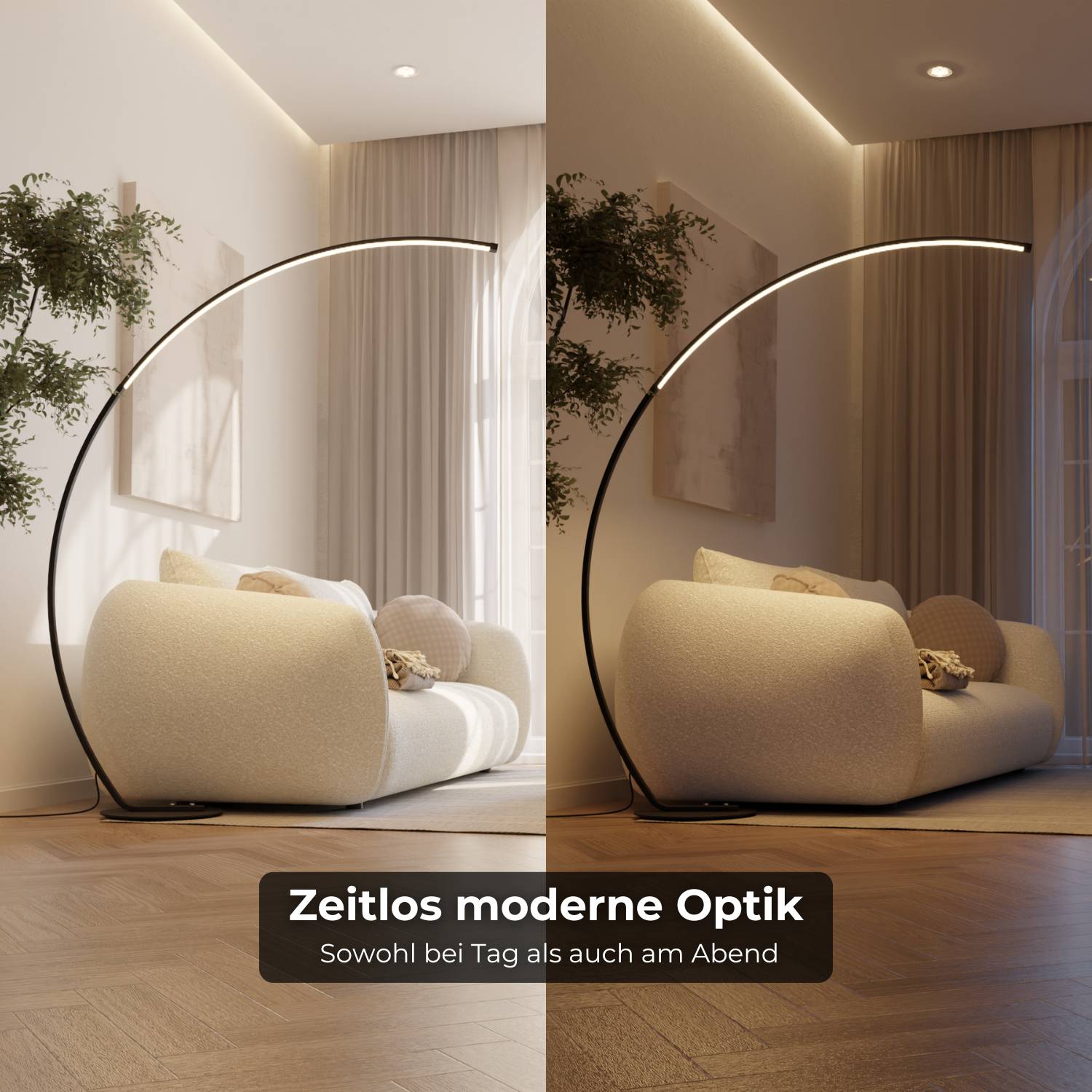 Vireon Booglamp – Minimalistische Design Vloerlamp voor Woonkamer & Leeshoek | Restfield