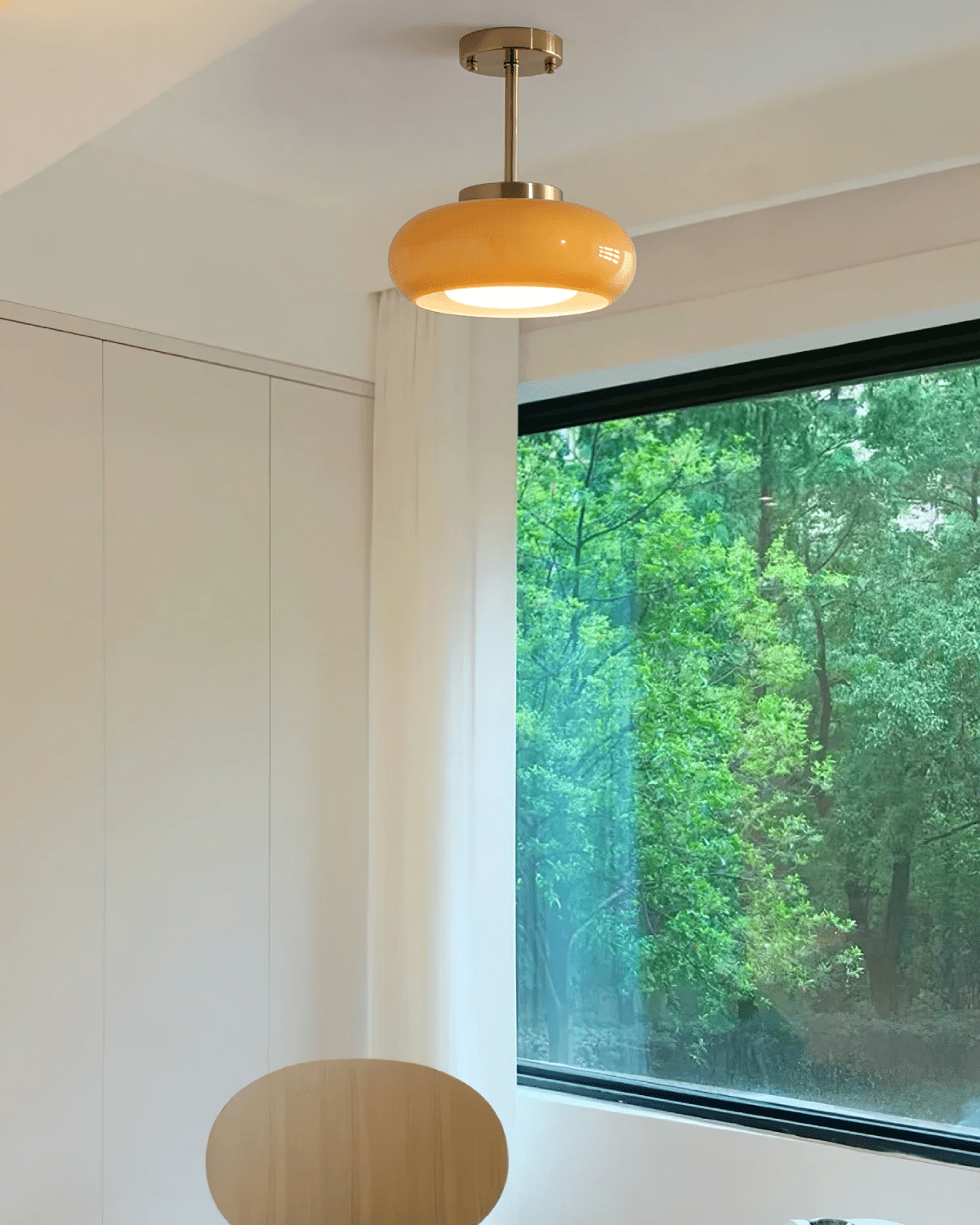Hanglamp Glas Goud 40cm E27 Amber Wit Modern Design | Restfield