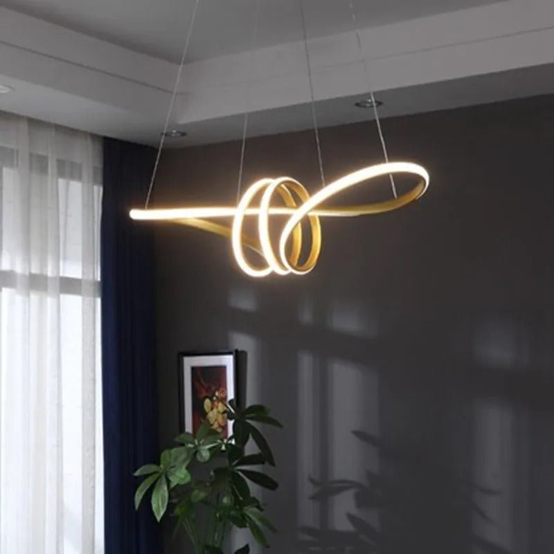 Hanglamp LED Ringen Dimbaar Afstandsbediening Aluminium Eetkamer Woonkamer Modern