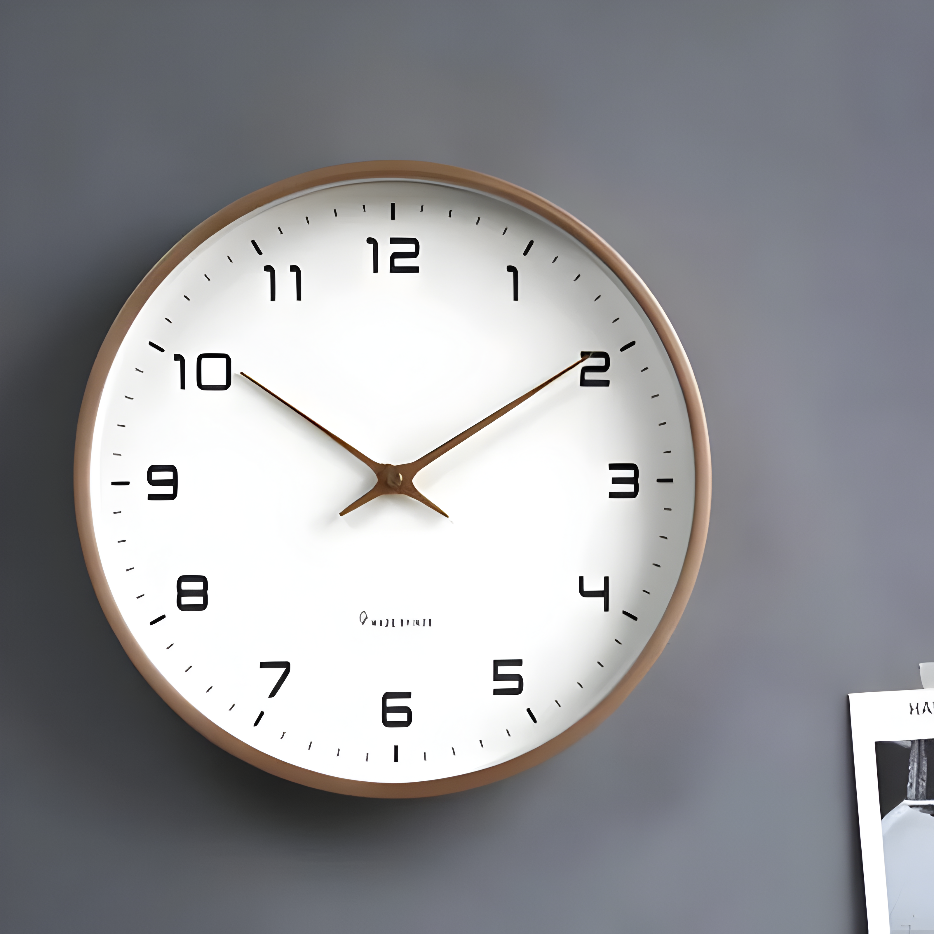 Moderne ronde houten wandklok met stilzwijgend uurwerk voor woonkamer, keuken en slaapkamer | Restfield