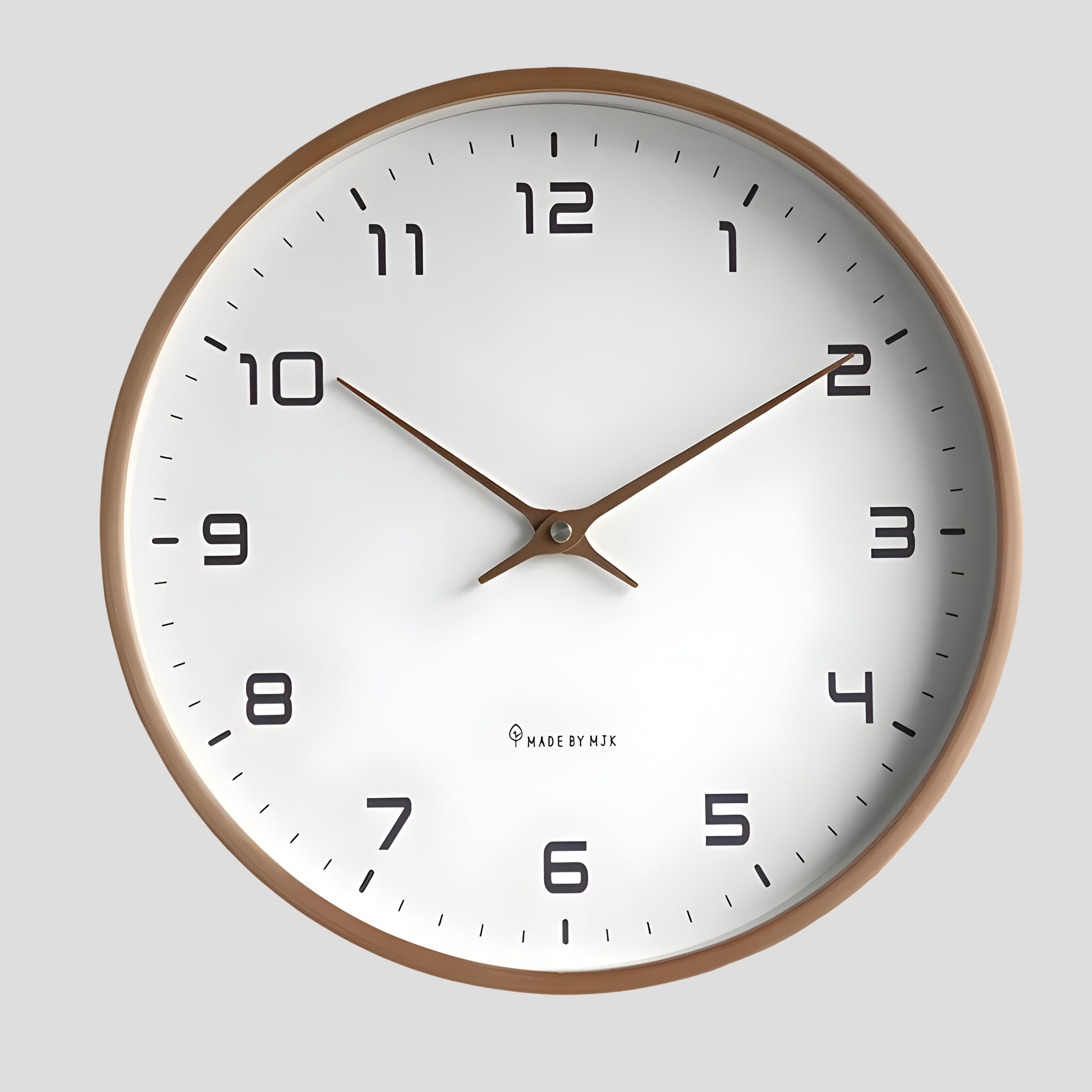 Moderne ronde houten wandklok met stilzwijgend uurwerk voor woonkamer, keuken en slaapkamer | Restfield