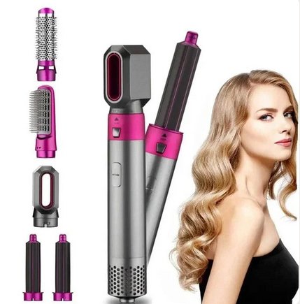 Professionele 5-in-1 airstyler met opzetstukken en luchttechnologie voor drogen, krullen, volume en glad haar | Restfield