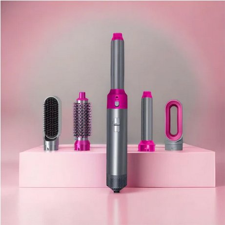 Professionele 5-in-1 airstyler met opzetstukken en luchttechnologie voor drogen, krullen, volume en glad haar | Restfield