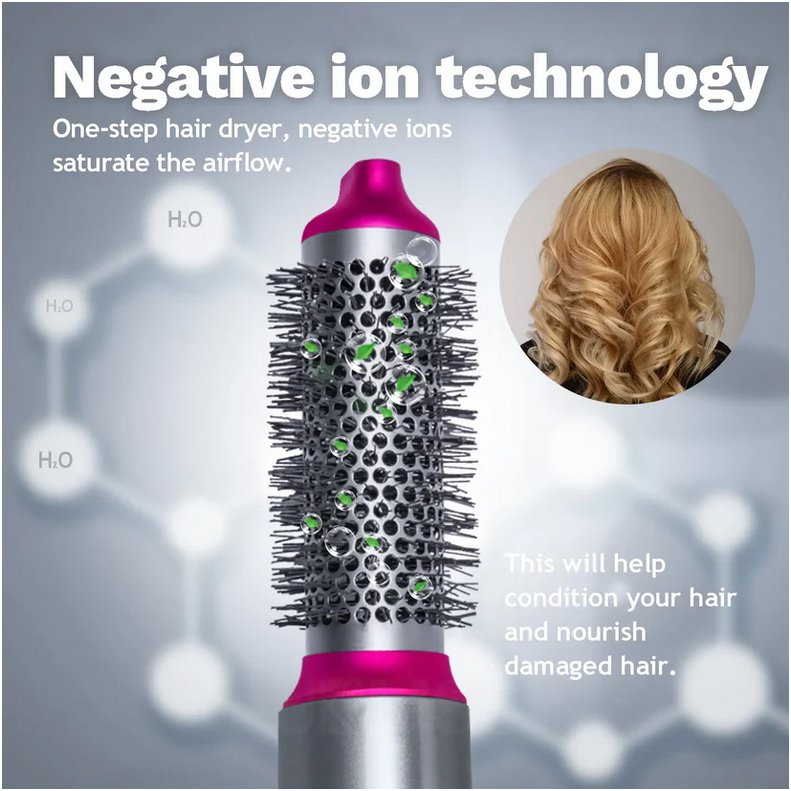 Professionele 5-in-1 airstyler met opzetstukken en luchttechnologie voor drogen, krullen, volume en glad haar | Restfield