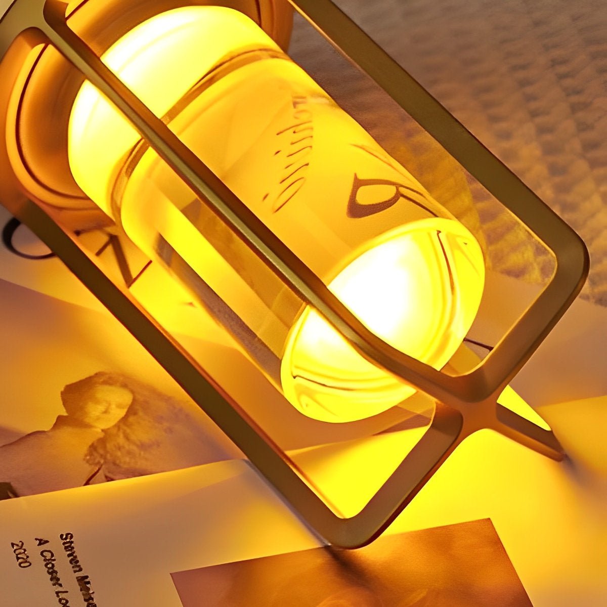 Draadloze Tafellamp Met Usb Oplaadbare Batterij Touch Dimming Led Lantaarn Modern Design Voor Slaapkamer En Woonkamer | Restfield