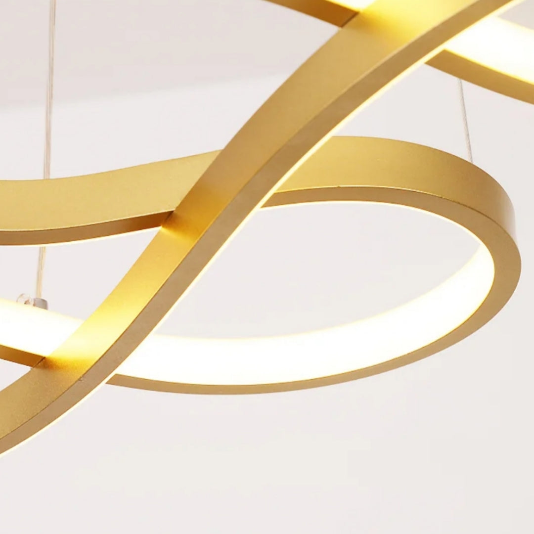 Hanglamp LED Ringen Dimbaar Afstandsbediening Aluminium Eetkamer Woonkamer Modern