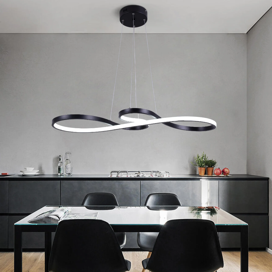 Hanglamp LED Ringen Dimbaar Afstandsbediening Aluminium Eetkamer Woonkamer Modern