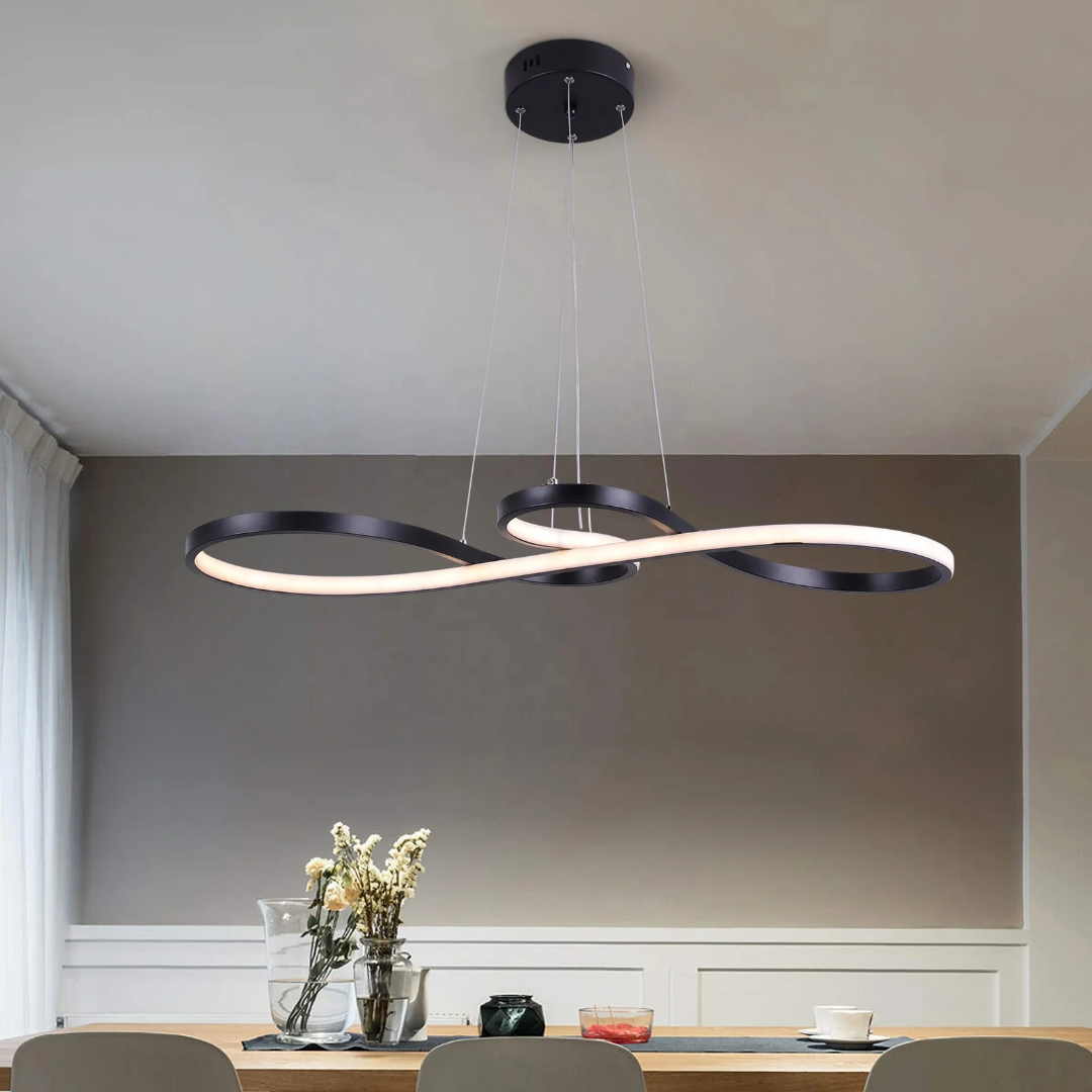 Hanglamp LED Ringen Dimbaar Afstandsbediening Aluminium Eetkamer Woonkamer Modern